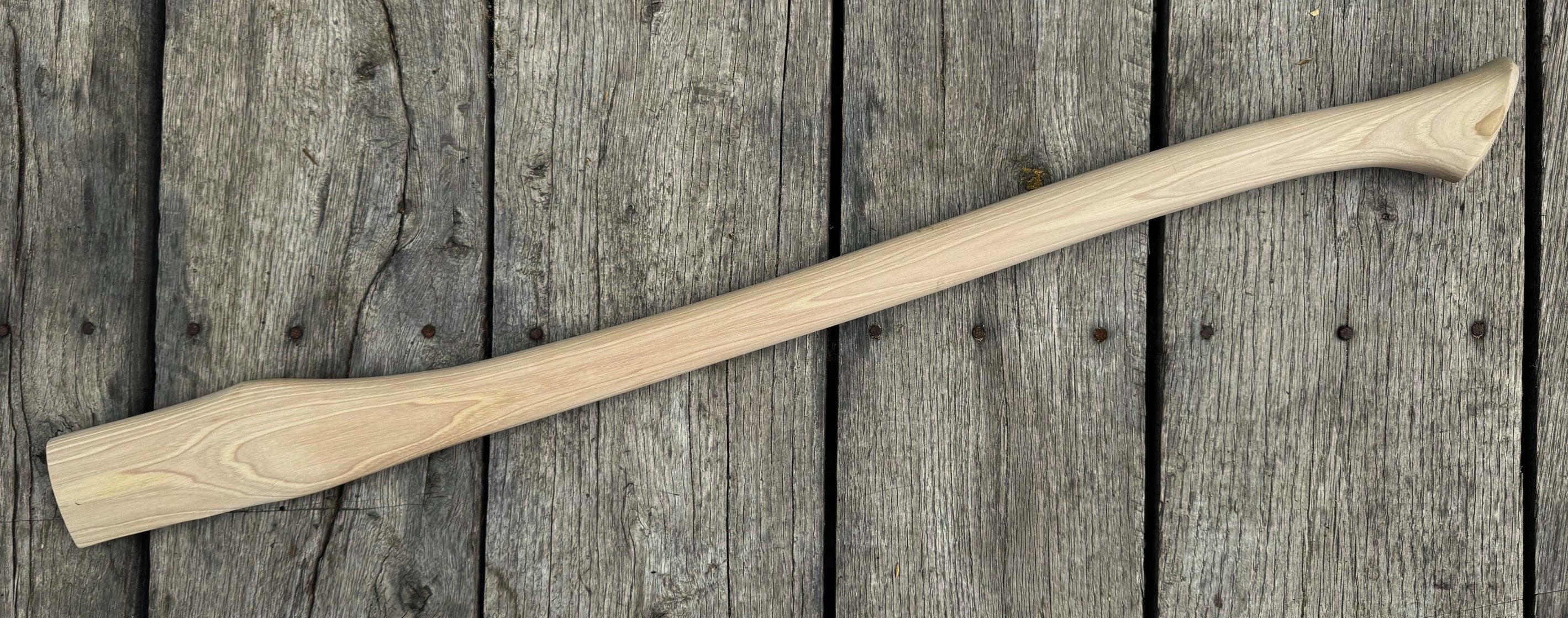 Beaver Tooth 32" Single Bit Curved Hickory Axe Handle Plain Hickory