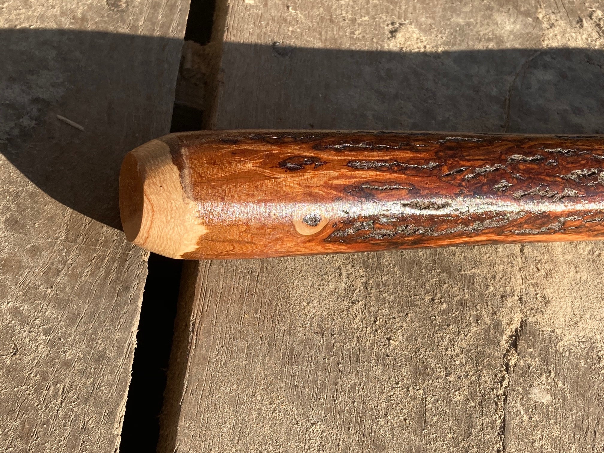 60" Beaver Tooth Hickory Walking / Hiking Stick