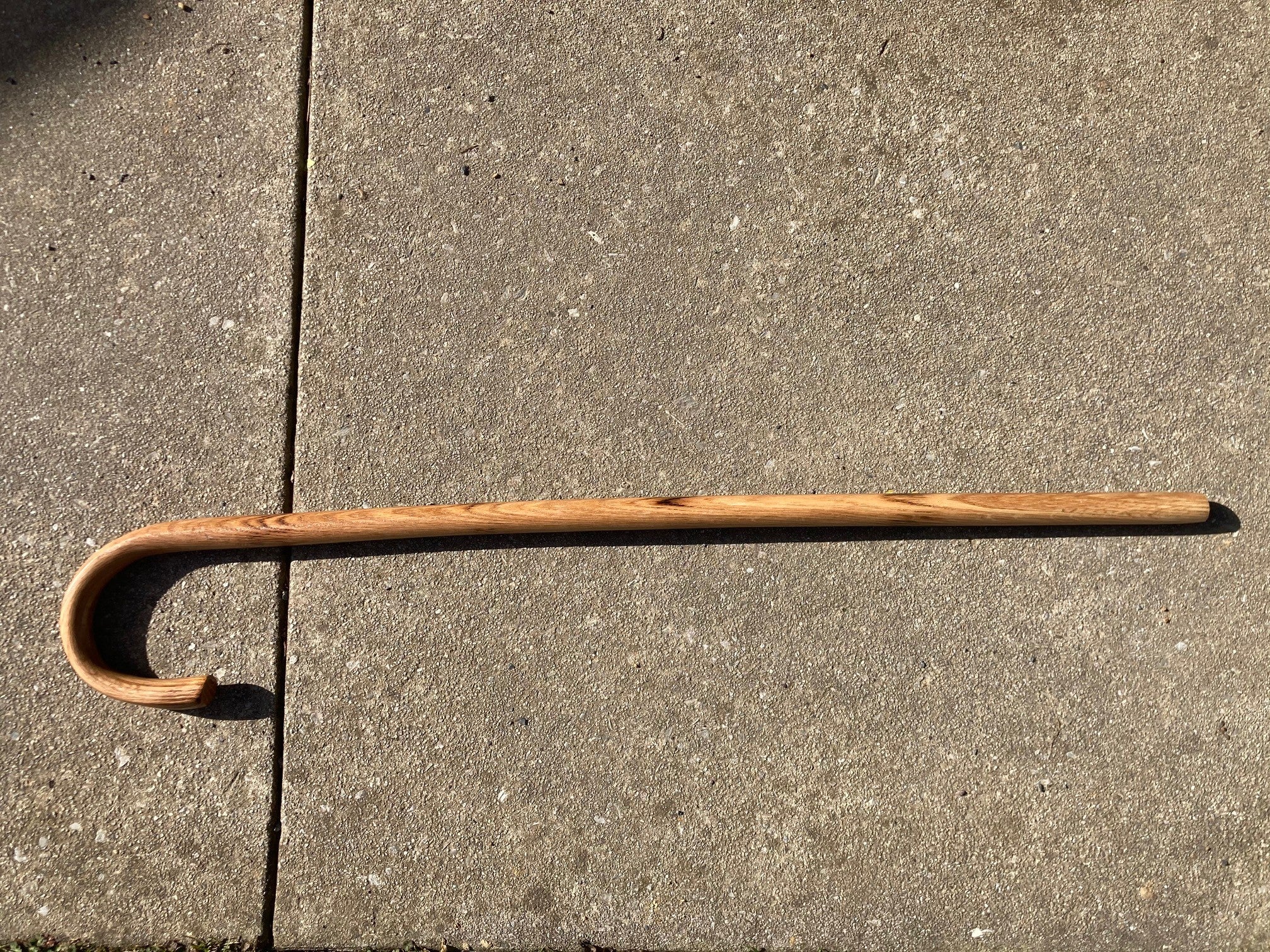 36" Oak Walking Cane & 60" Shepherds Crook Staff Cane