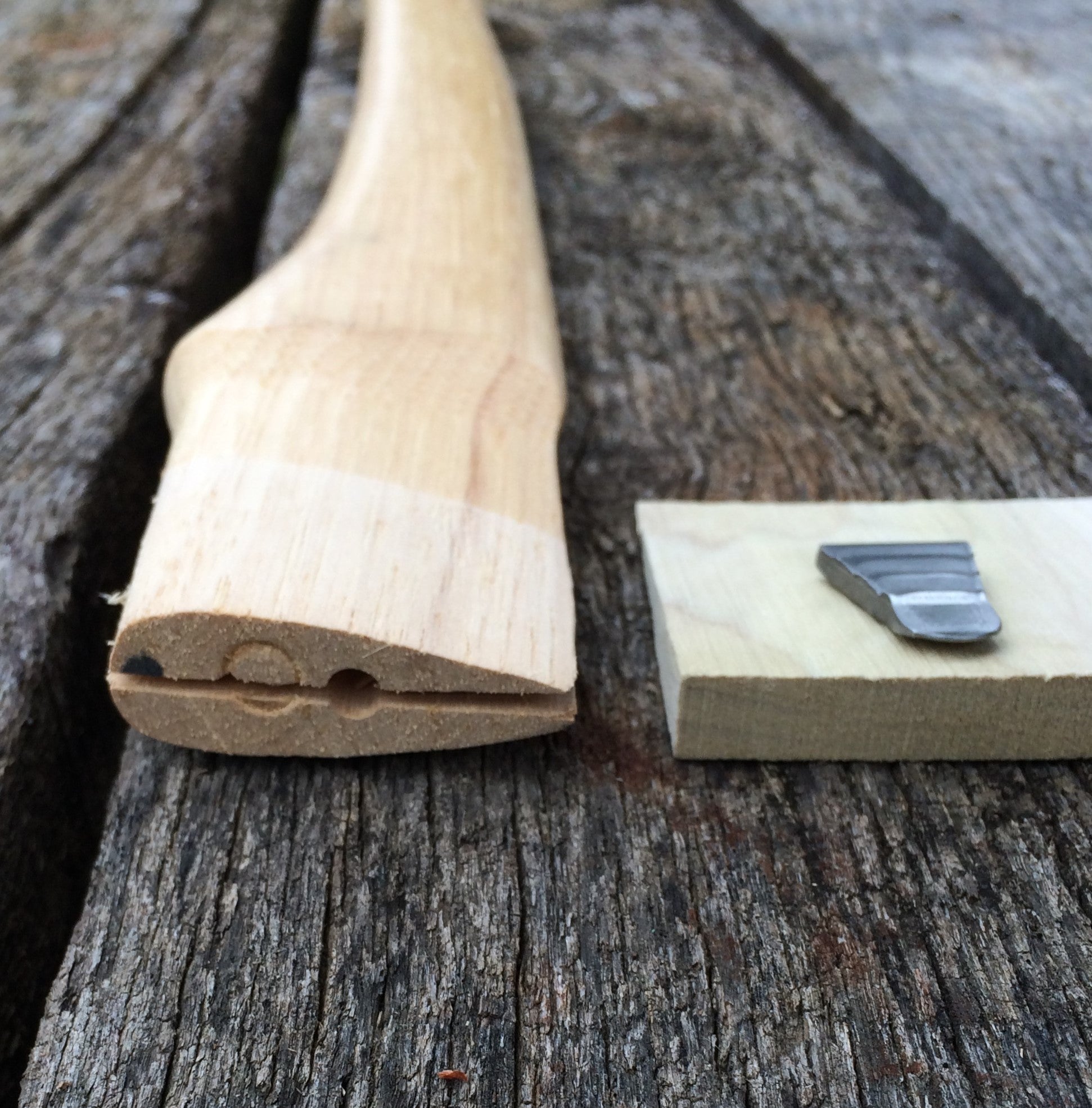 18" Straight / Miners Axe Handle with Boys Eye size 2" x 5/8" - Beaver-Tooth Handle Co.
 - 2