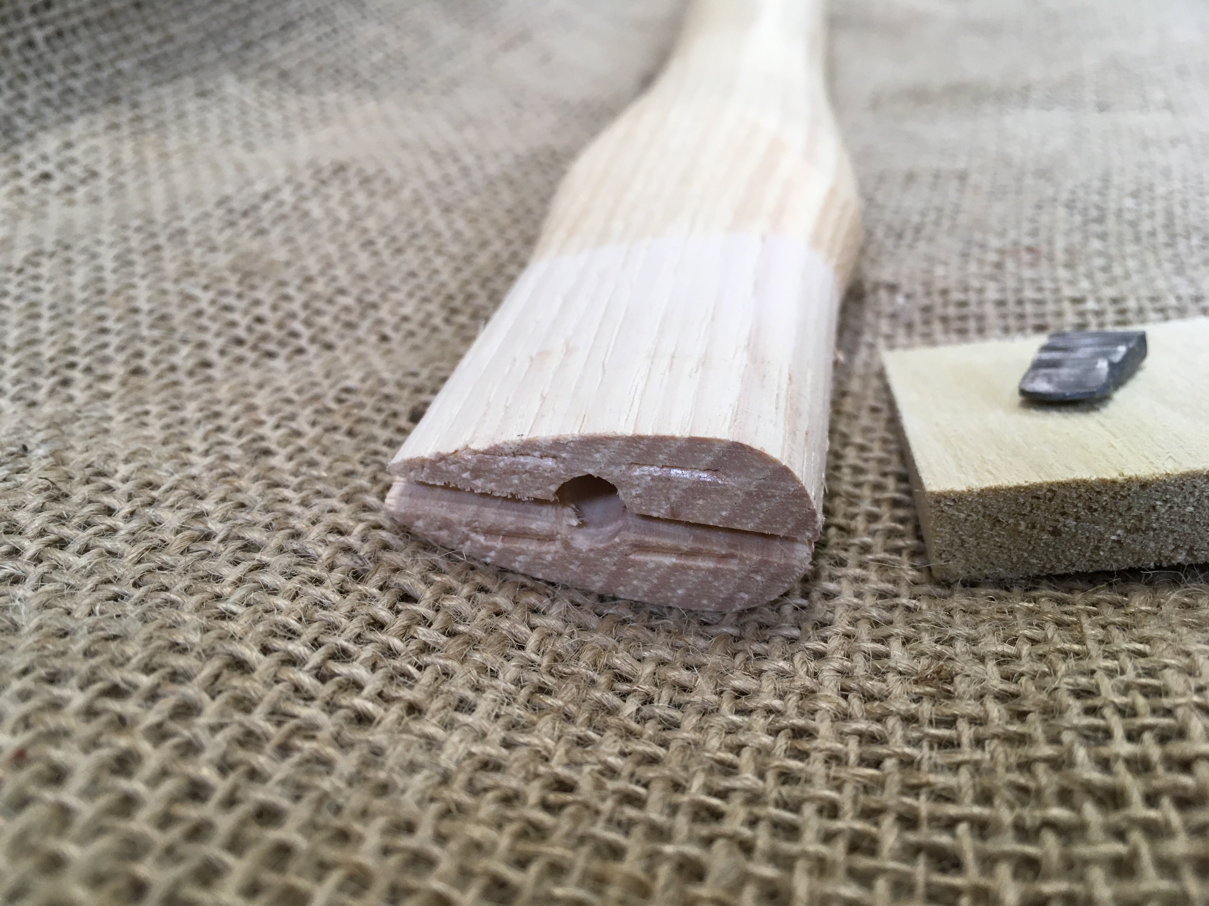 18" Curved Grip (Ax) California Framing Hammer Handle. New Hickory Replacement Handle with wedges