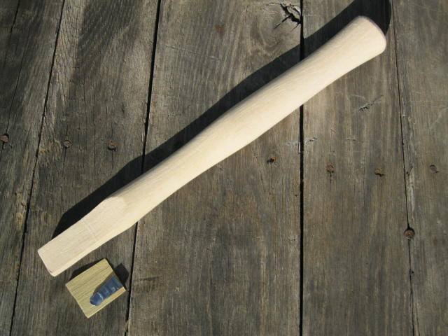 13" Claw Hammer Handle American Hickory Adze Eye USA Item # 7113 - Beaver-Tooth Handle Co.
