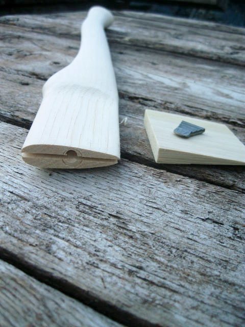 24" Single Bit Axe Handle Full Size Eye American Hickory Item #1124 - Beaver-Tooth Handle Co.
 - 2