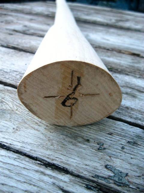 36" Garden Pick / Mattock Cutter Handle Smaller #7 Eye Hickory USA - Beaver-Tooth Handle Co.
 - 2