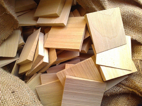 Box of Wood Wedge Culls. Approx 100+ wedges per box.